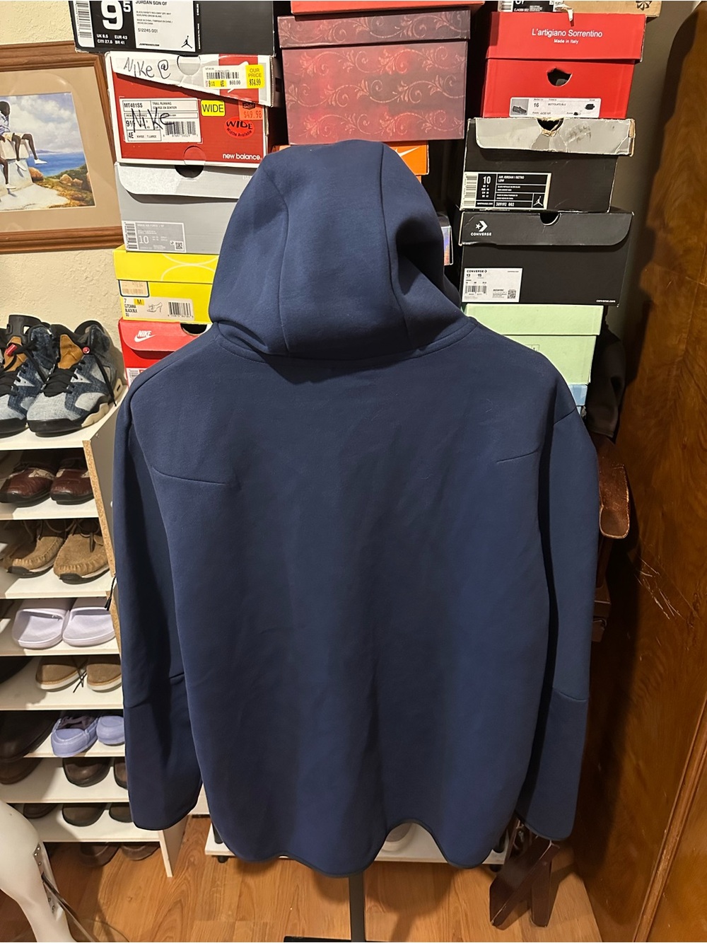 Nike Sportswear Midnight Blue Tech Fleece Hoodie Zip - Picture 4 of 8